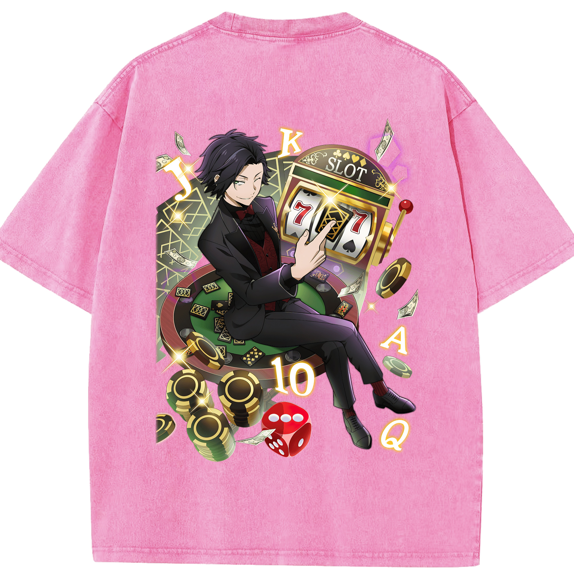 （画像用） 文豪ストレイドッグス Bungo Stray Dogs 綿100% ヴィンテージ風 半袖Tシャツ（背面プリント）